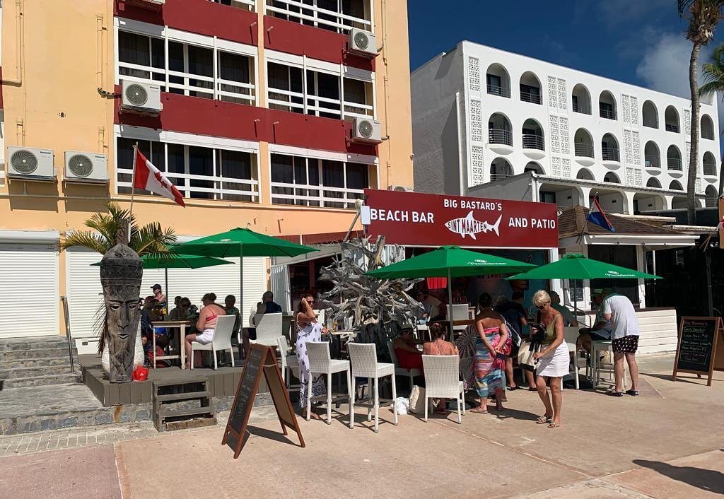 Picture of Big Bastard's building on the boardwalk of St Maarten, Philipsburg