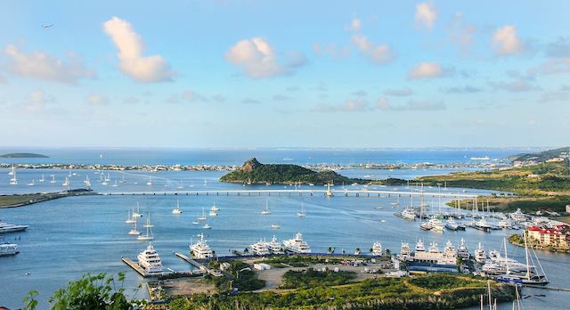 causeway bridge, Simpson Bay Lagoon, St Maarten, St Martin