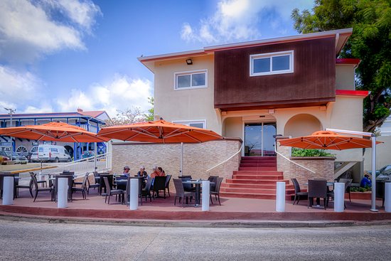 Juliette's Bistro terrace in Pelican Key area of St Maarten / St Martin