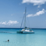 A Sailboat on the waters of St Maarten/St Martin