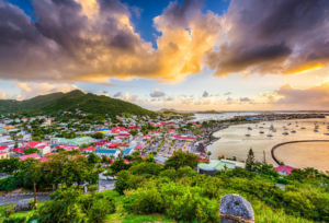 picture from above of St Maarten 