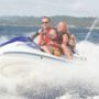 Two people on a Wave Runner Jetski