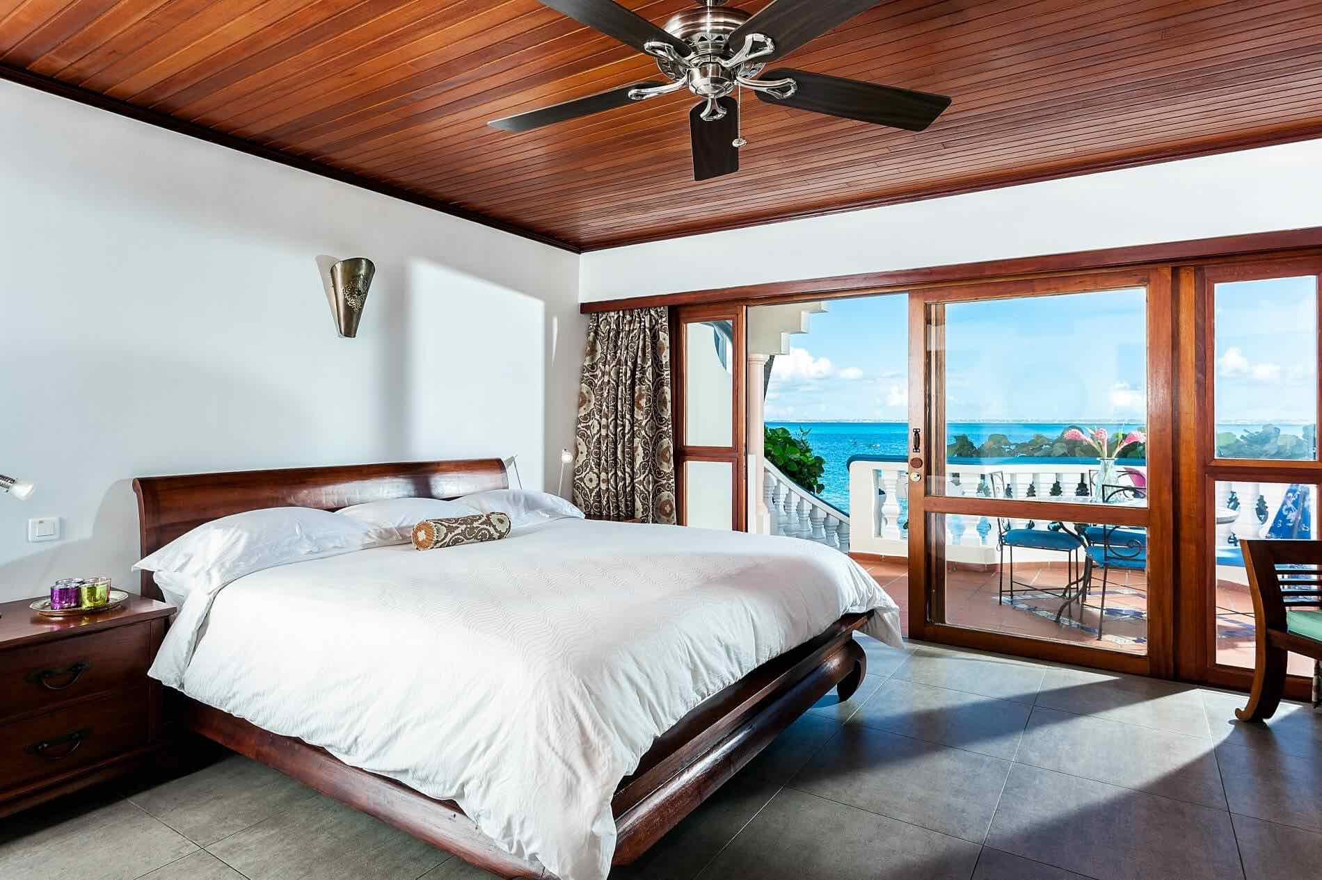 One of the best boutique hotels in St Martin is Le Petit Hotel showing room with ocean view