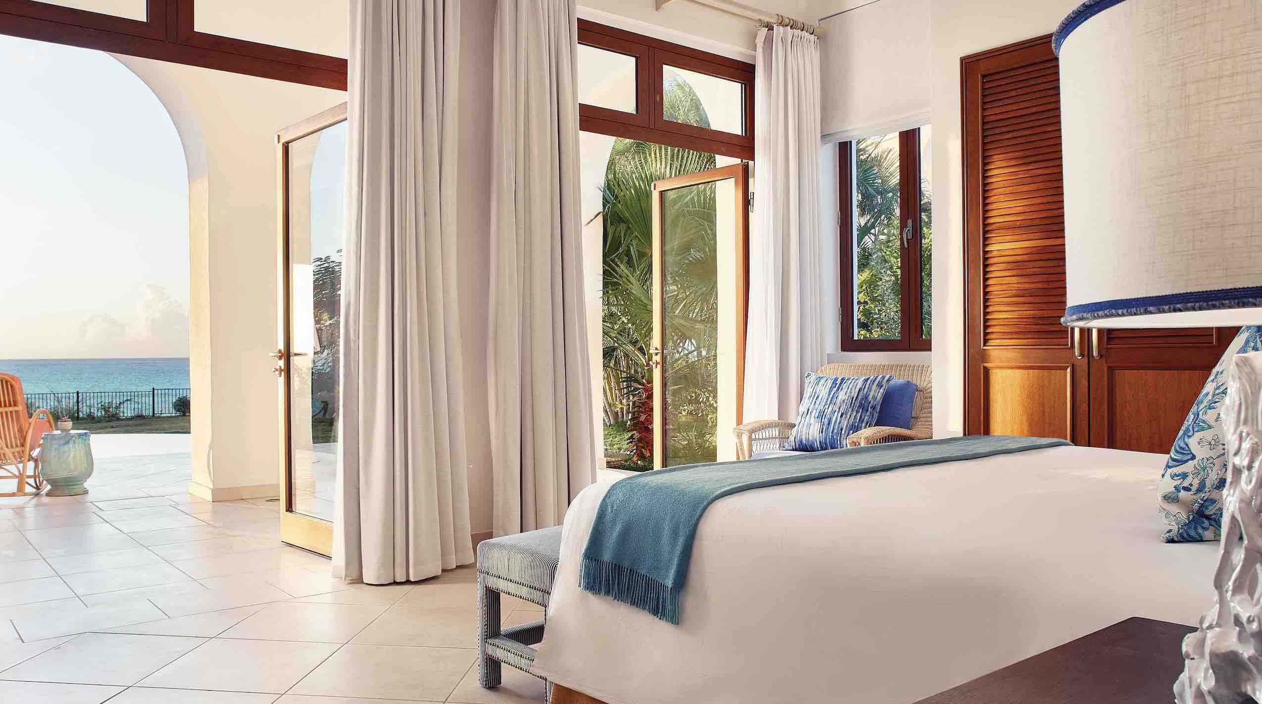Belmond La Samanna bedroom with ocean view 