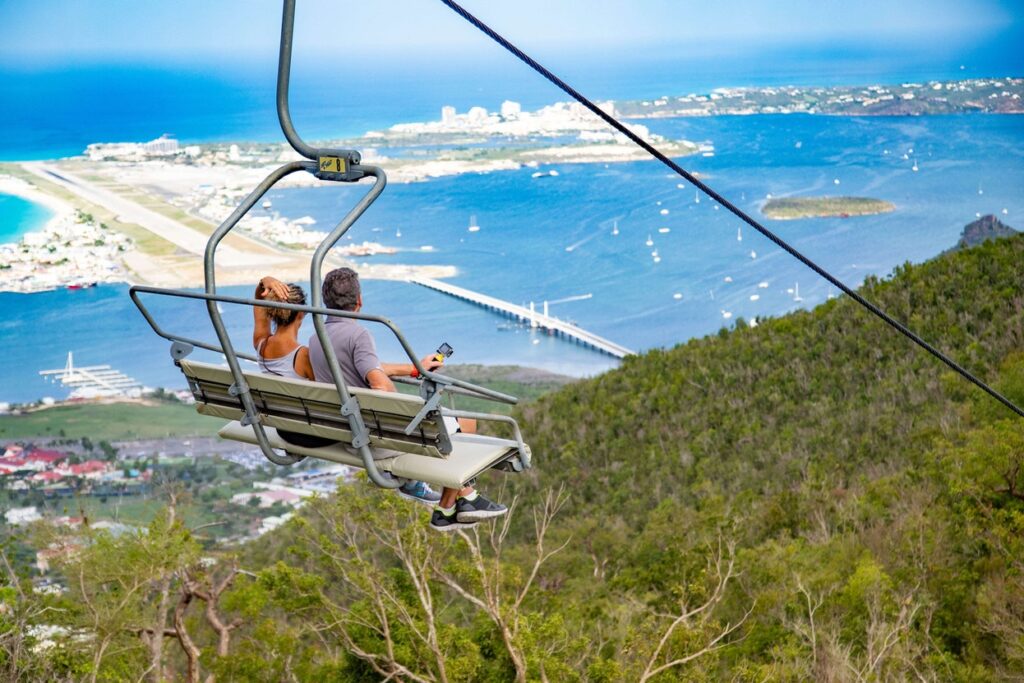Rainforest Adventures gondola experience high is one of the top things top do in St Martin St Maarten